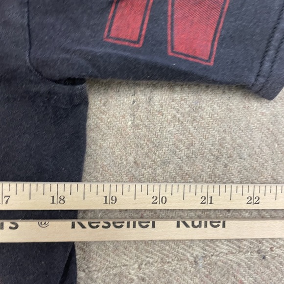 Vintage American Iron shirt men Medium Black 1990s full graphic chopper ride - Picture 8 of 10